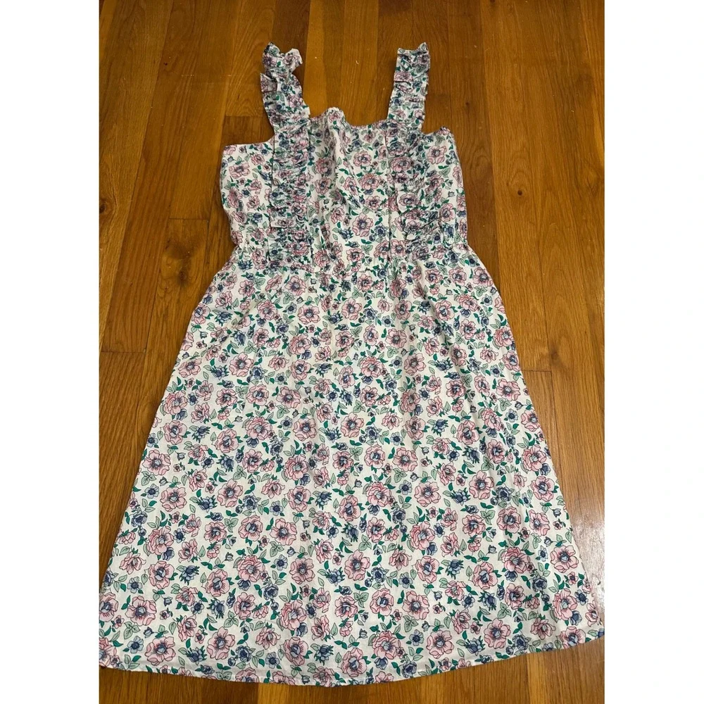 Crewcuts Girls NWT Floral Ruffle Dress Pink Blue Green CG274 Size 14 NWT